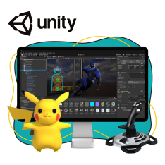 Мир игр на Unity 2D на популярном движке + AI-помощники - КИБЕРшкола программирования для детей, компьютерные курсы для школьников, начинающих и подростков - KIBERone г. Гурьевск