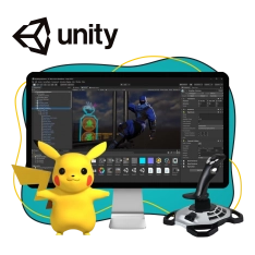 Мир игр на Unity 2D на популярном движке + AI-помощники - КИБЕРшкола программирования для детей, компьютерные курсы для школьников, начинающих и подростков - KIBERone г. Гурьевск