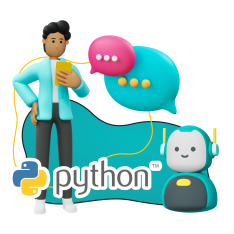 Умный чат-бот на Python - КИБЕРшкола программирования для детей, компьютерные курсы для школьников, начинающих и подростков - KIBERone г. Гурьевск